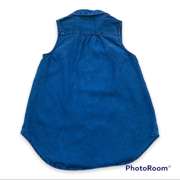 ✨ A New Day Button Down Denim Sleeveless Top - XS - Picture 5 of 6